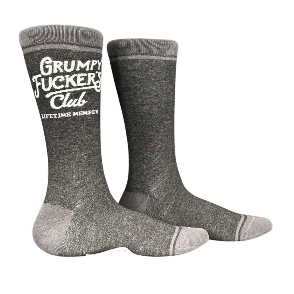 Grumpy Fuckers Club Socks Funny Sarcastic Footwear For Men